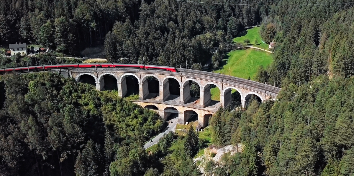 railway bridge at Semmering in Austria